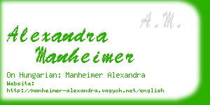 alexandra manheimer business card